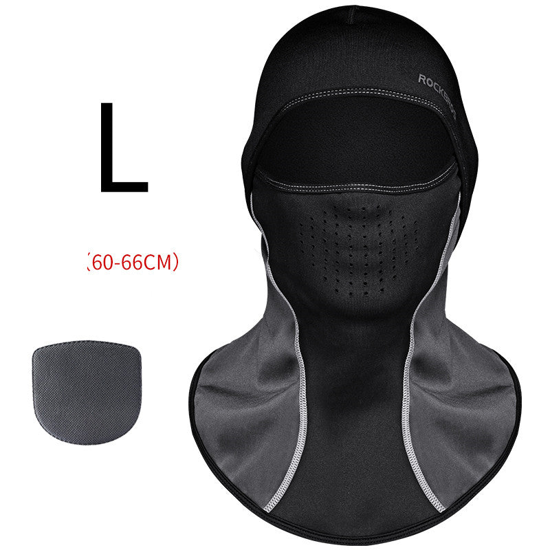 Winter warm hooded male bike riding mask