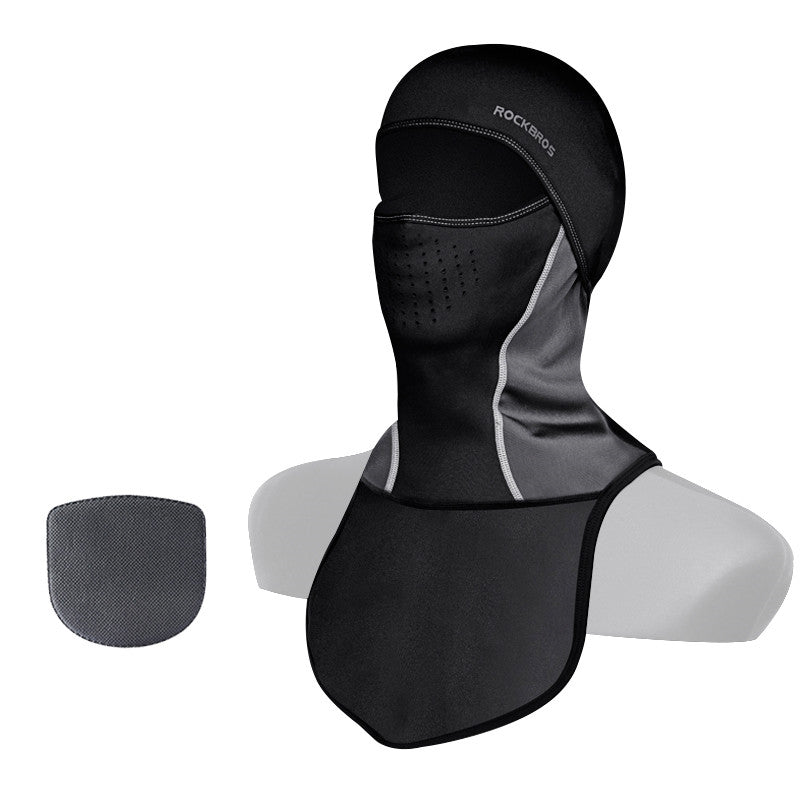 Winter warm hooded male bike riding mask