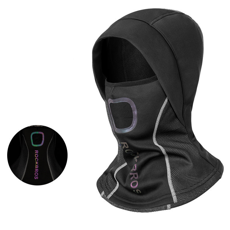 Winter warm hooded male bike riding mask