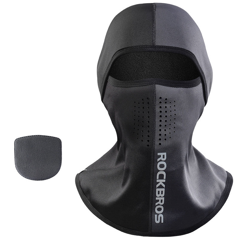 Winter warm hooded male bike riding mask