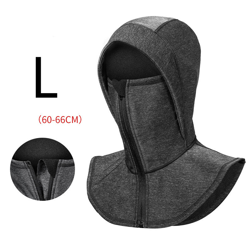 Winter warm hooded male bike riding mask