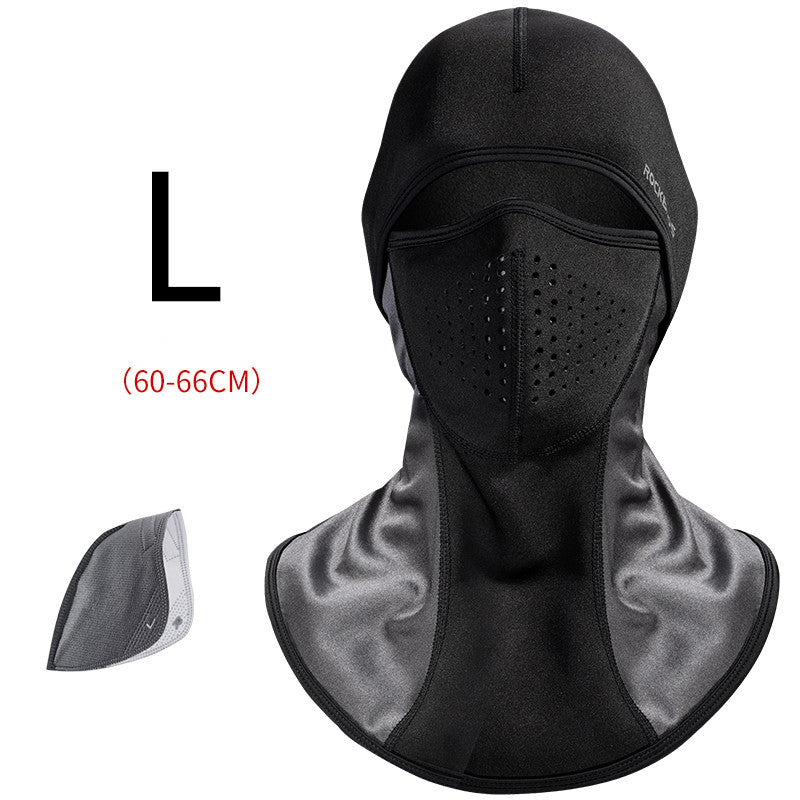 Winter warm hooded male bike riding mask