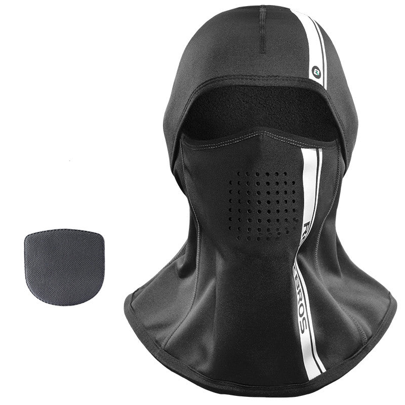 Winter warm hooded male bike riding mask